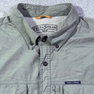Field & Stream Men's Short Sleeve Button‎ Up Shirt Gray Fishing Outdoors XL
